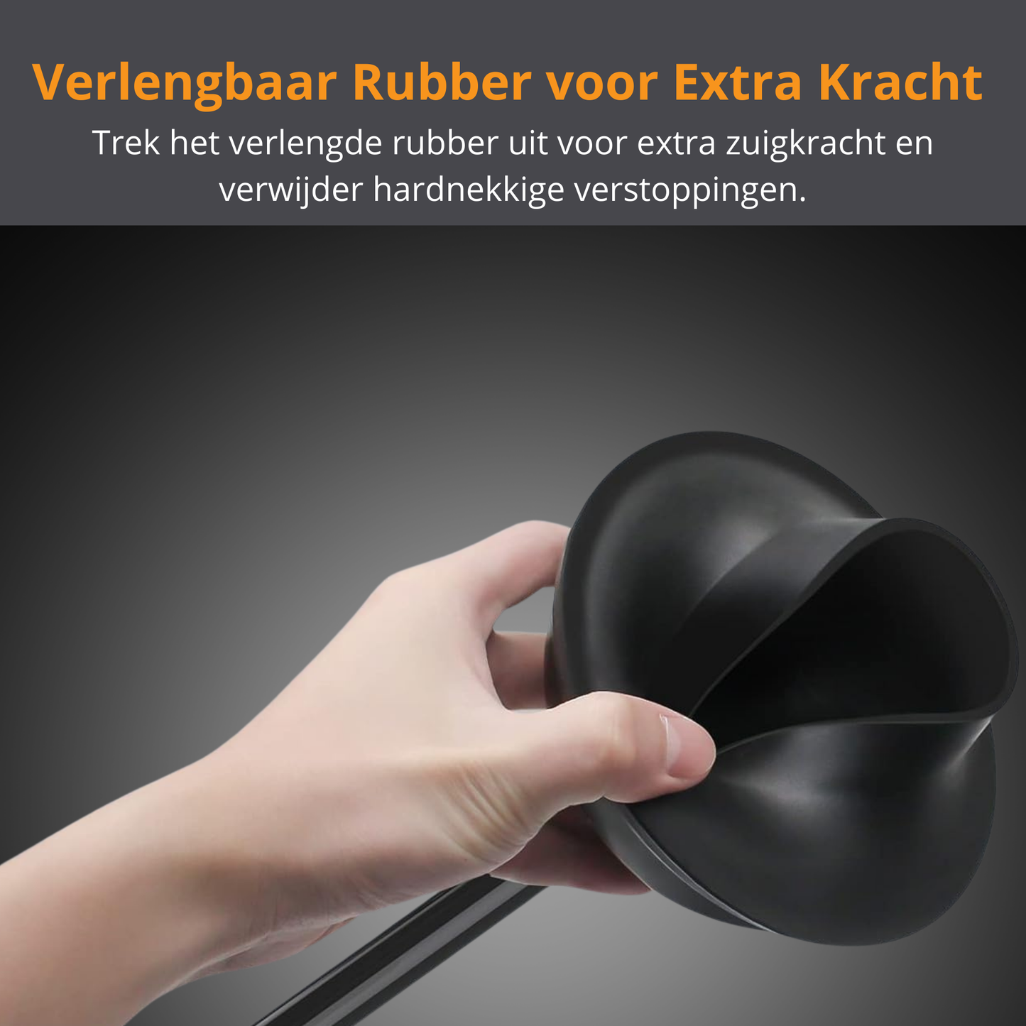 2-in-1 Toiletborstel & Ontstopper Zwart