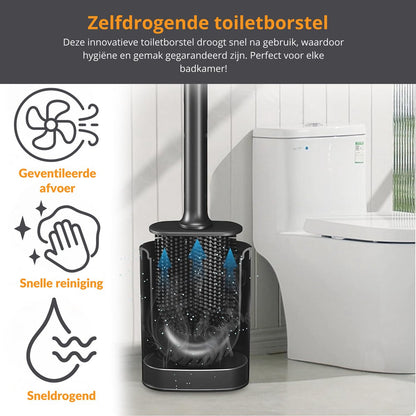 Siliconen Toiletborstelset Zwart | 1 Stuk