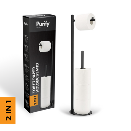 WC-Rolhouder Staand Zwart