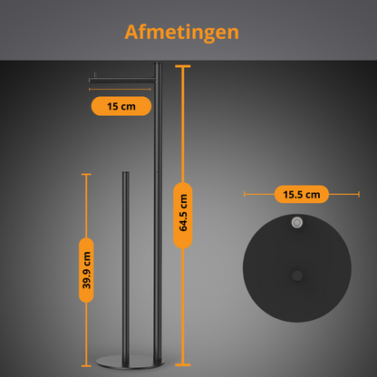 WC-Rolhouder Staand Zwart